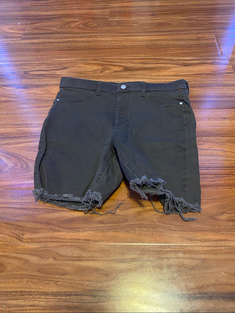 Brown Womens High Waist Shorts